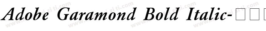 Adobe Garamond Bold Italic字体转换